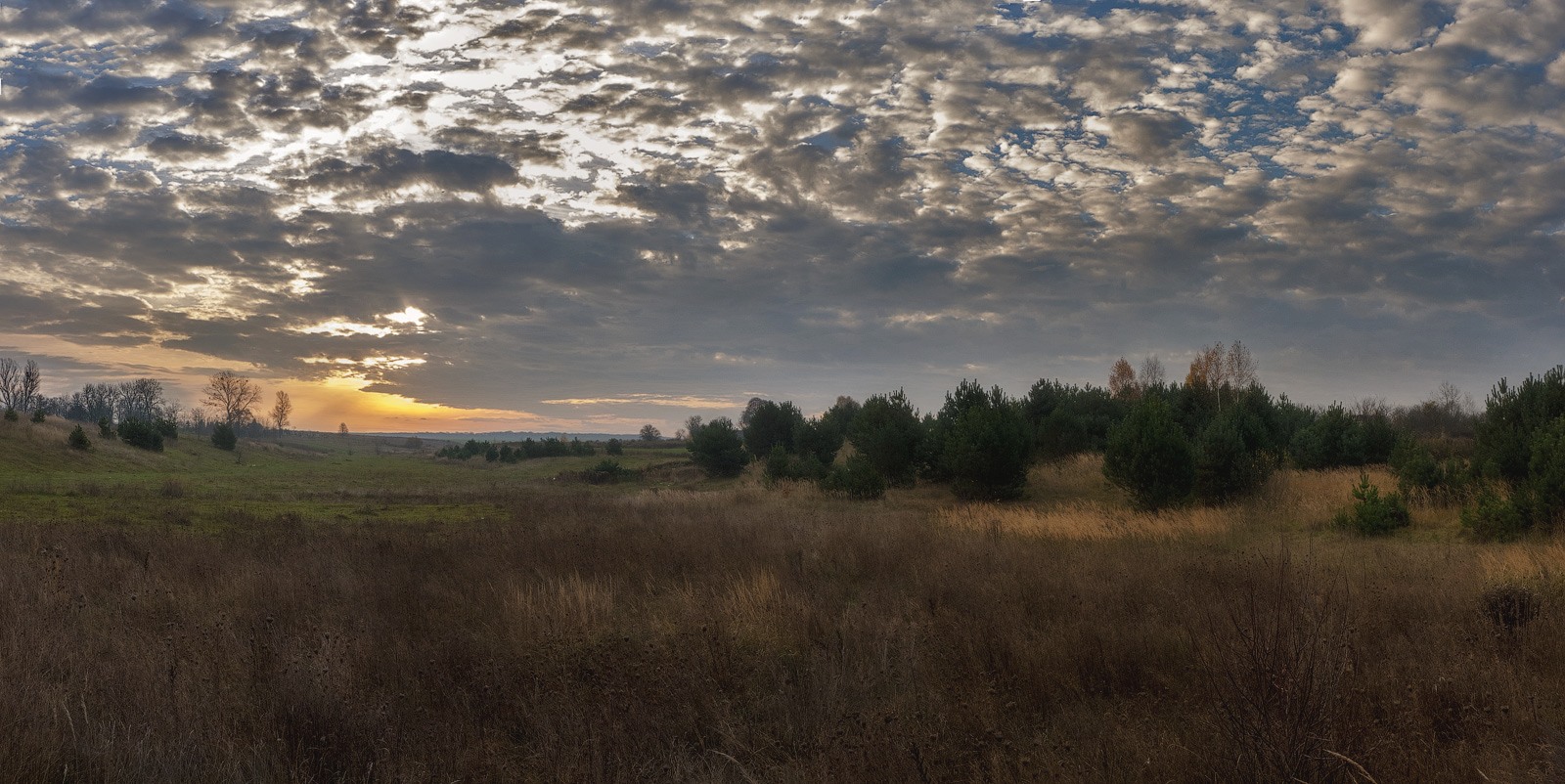 photo "***" tags: landscape, nature, panoramic, autumn, clouds, morning, sun