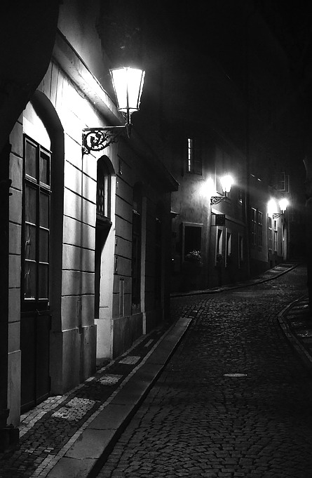 photo "Ночная атмосфера-35" tags: black&white, Prag, Prague, Praha