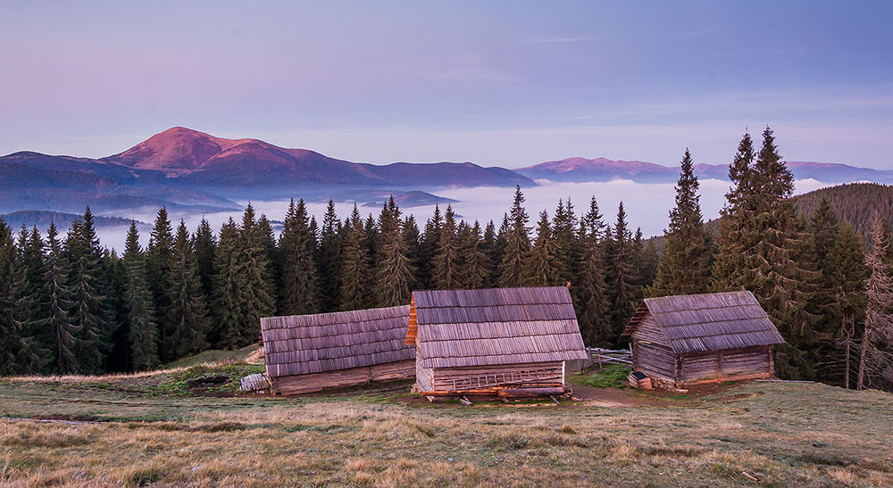 фото "Тихое утро" метки: пейзаж, природа, Карпаты, горы, осень, туман