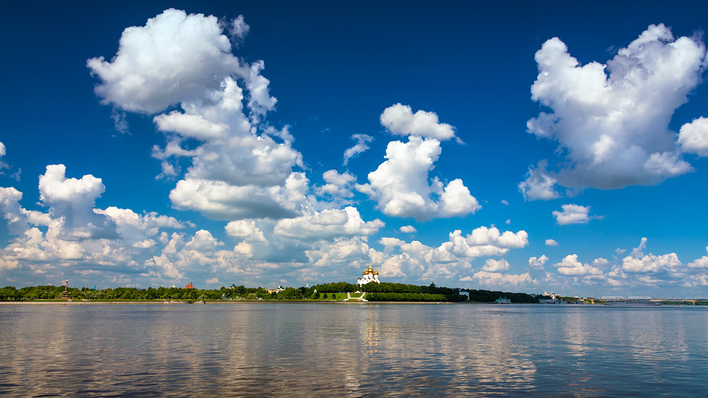 photo "***" tags: landscape, city, panoramic, Yaroslavl, clouds, river, sky, summer, волга
