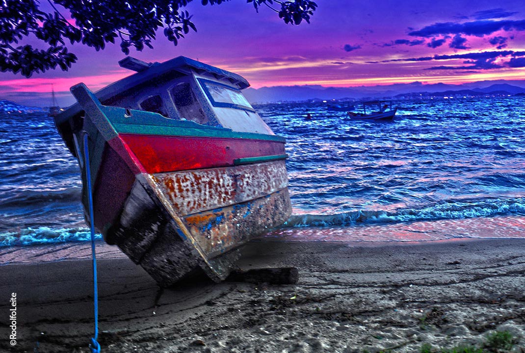 фото "Boat at sunset" метки: разное, 