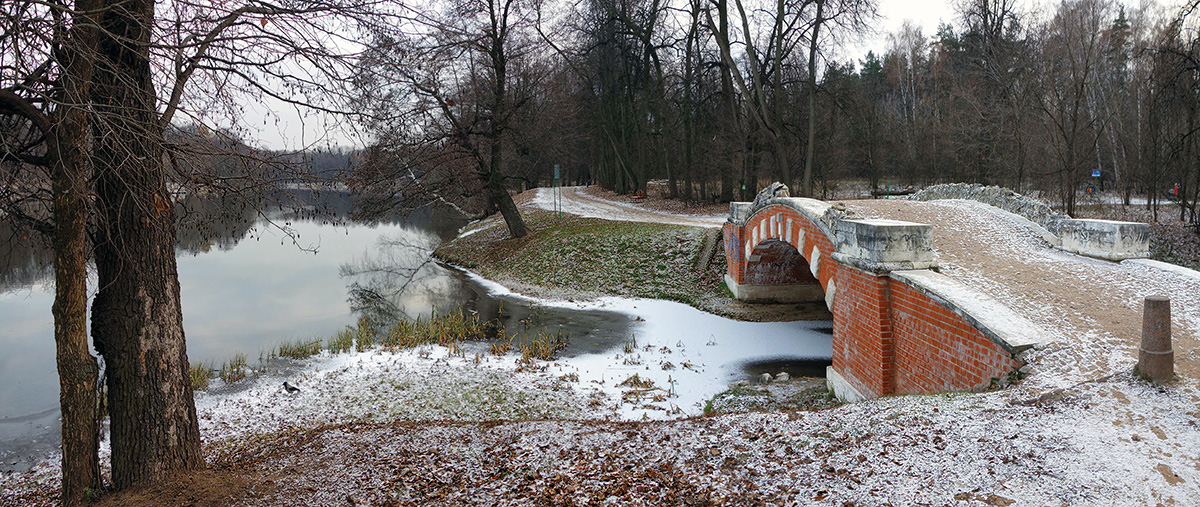 фото "Ноябрь в Кузьминках" метки: пейзаж, Кузьминки, мостик, осень, пруд