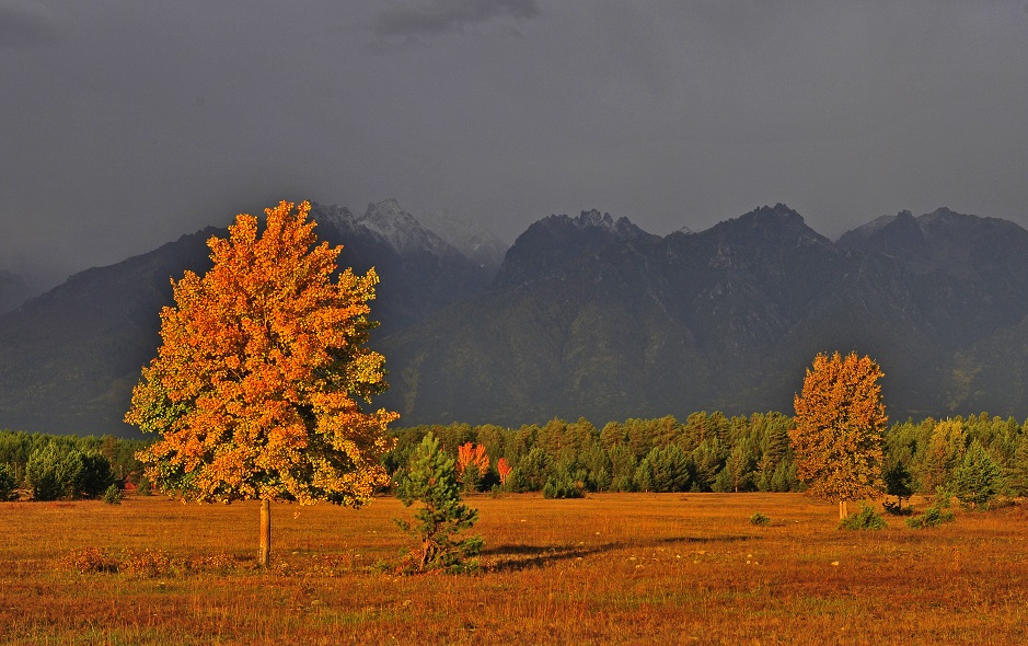 photo "***" tags: landscape, Asia, autumn, mountains, sky, summer, sunset, долина, туризм.