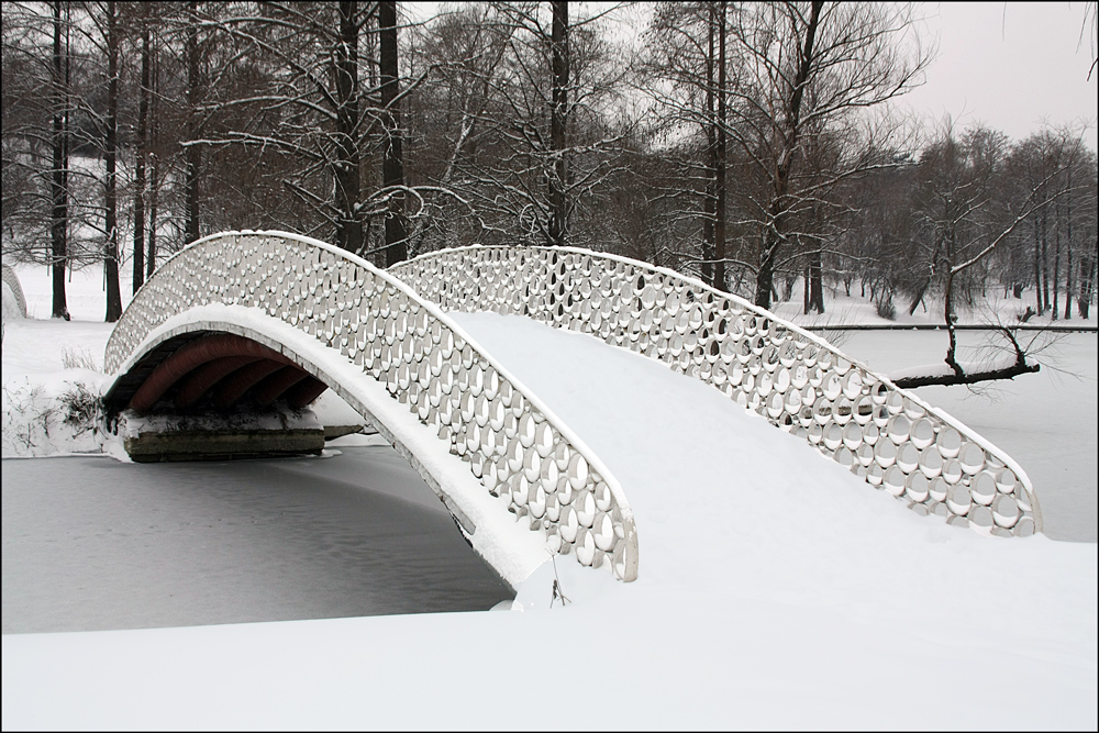 фото "***" метки: пейзаж, parks, romania, Бухарест, зима, мост, снег