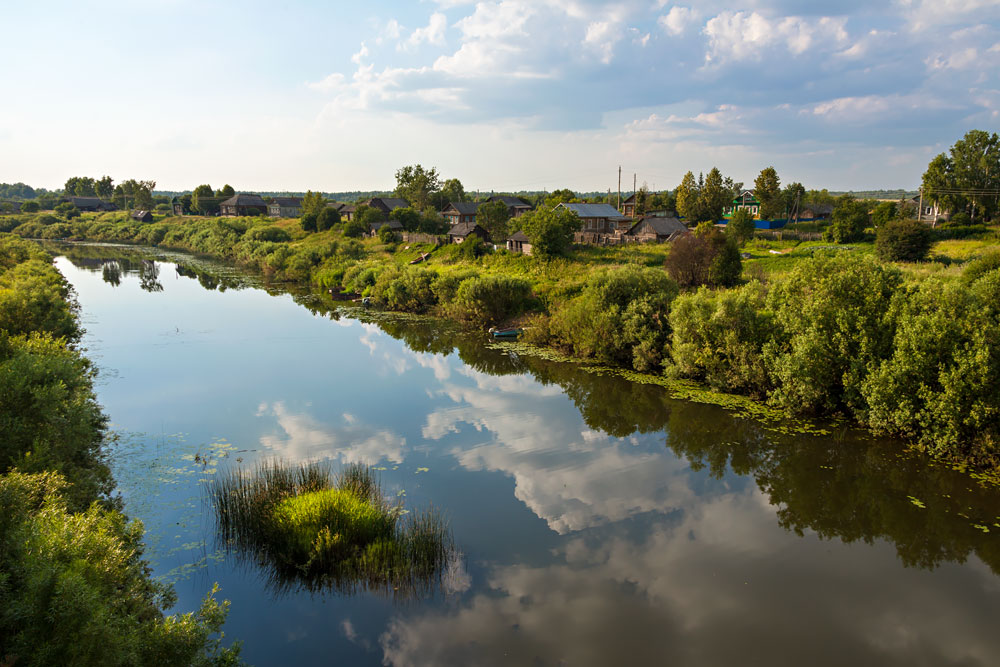 photo "***" tags: landscape, travel, river, summer, деревня