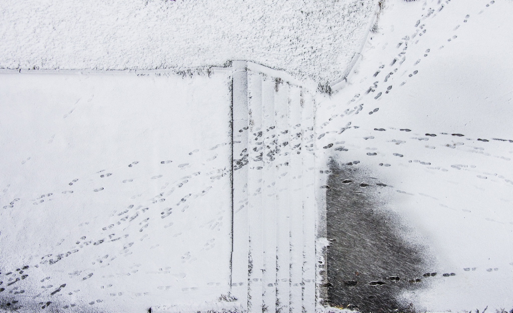 фото "следы" метки: пейзаж, природа, footprints, зима, сверху, следы, снег