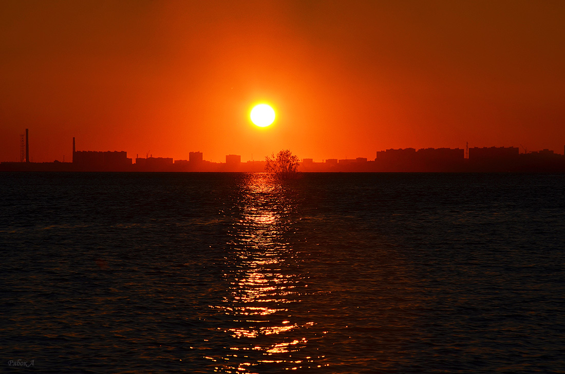 photo "***" tags: landscape, nature, sunset, water