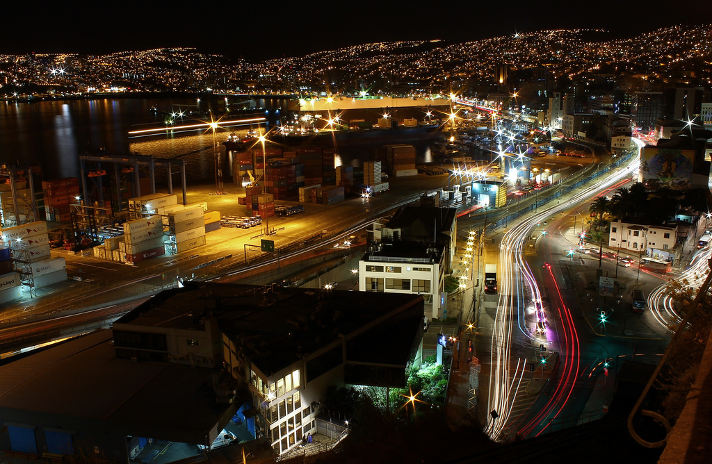 photo "Valpo Nights" tags: landscape, architecture, city, South America, city lights, cityscape, lights, long exposure, night photography, night shot, overview, urban, urbanscape