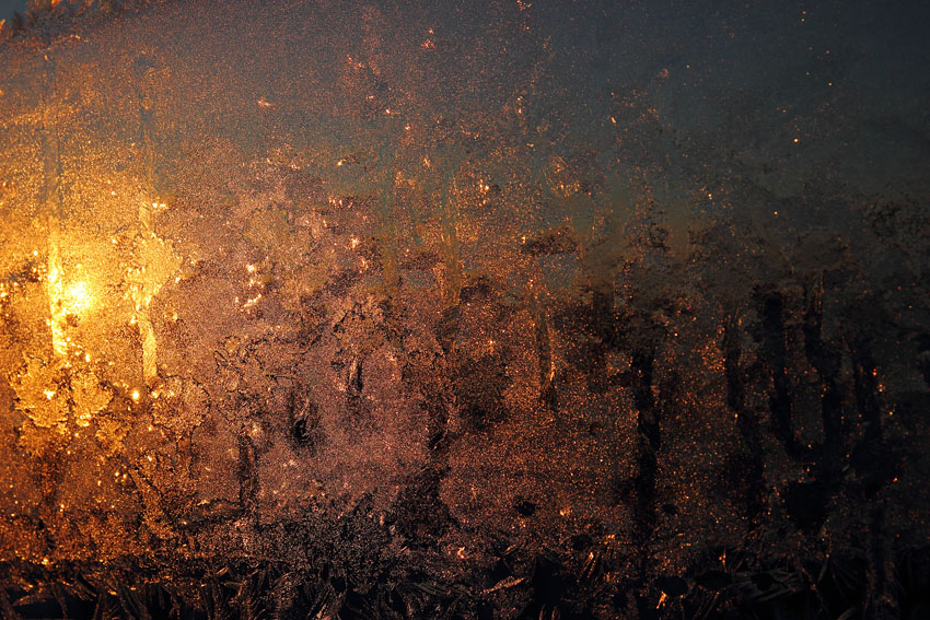 фото "Рассвет (узоры на стекле)" метки: фрагмент, пейзаж, Подмосковье, зима