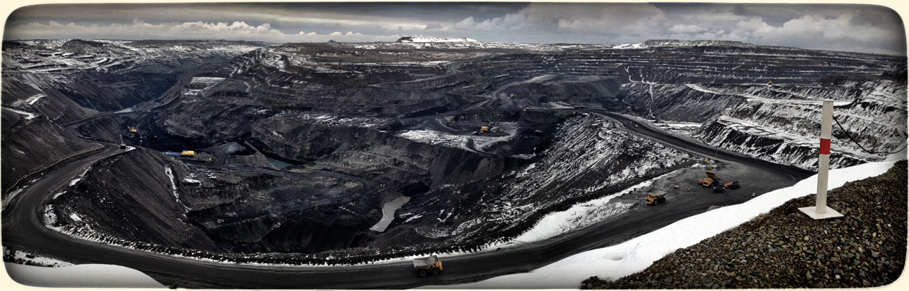фото "яма" метки: пейзаж, панорама, разное, зима, разрез, уголь