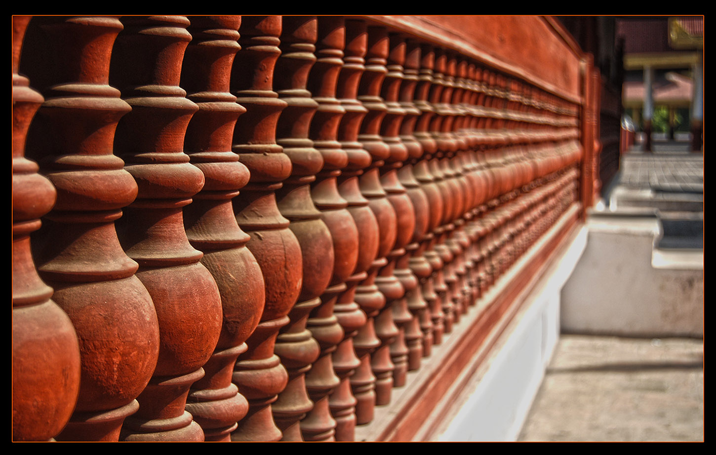 photo "Myanmar woodend handrail" tags: architecture, travel, 
