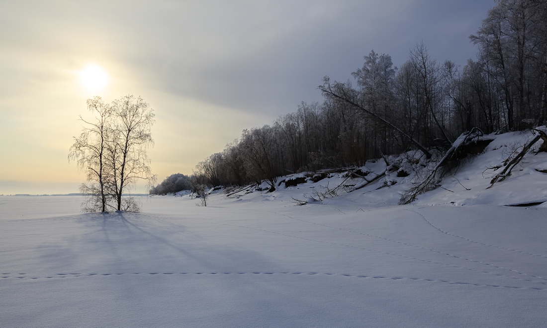 фото "На зимней реке" метки: пейзаж, зима, река, снег, солнце