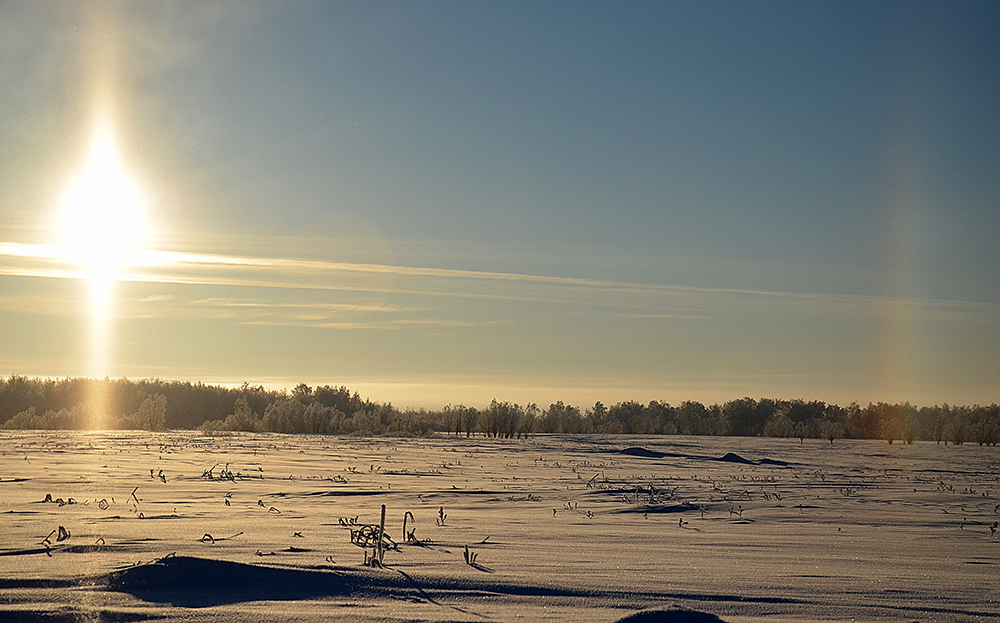 photo "***" tags: landscape, nature, rainbow, snow, winter
