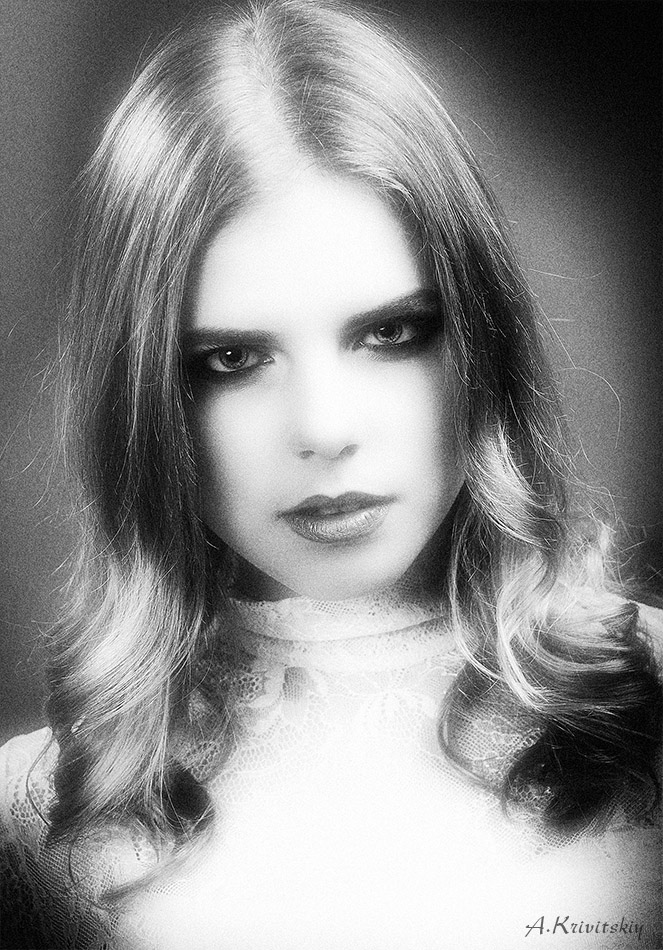 photo "Кривицкий" tags: black&white, portrait, krivitsky, model, Александр Кривицкий, актриса, фотоактриса, фотомодель, фототеатр