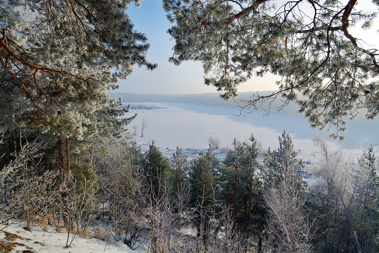 photo "***" tags: landscape, forest, lake, winter