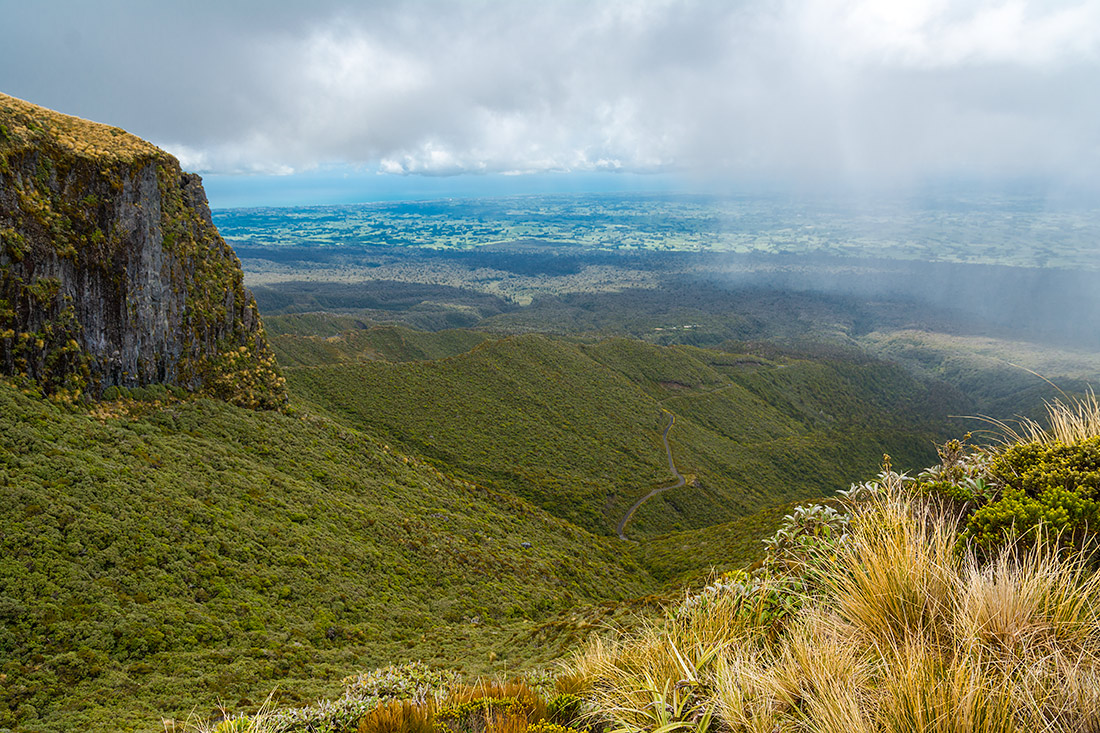 photo "***" tags: landscape, nature, New Zealand, clouds, grass, rain, rock, sky, trees