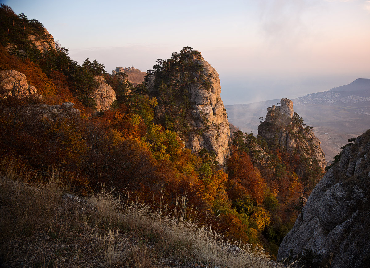 фото "На закате" метки: , Крым, вечер, горы, демерджи, закат