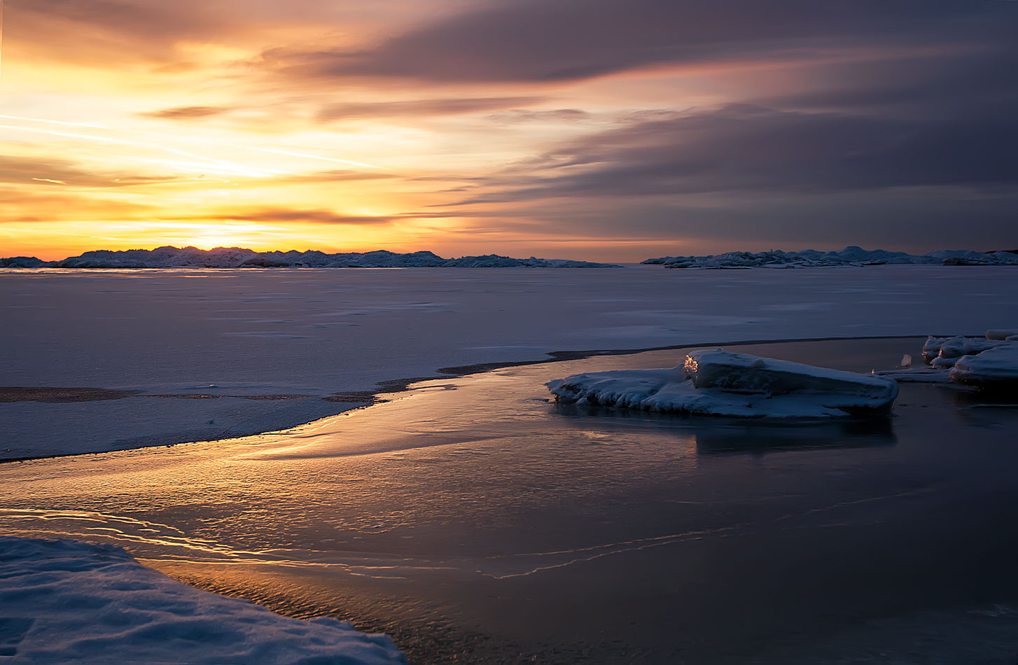 фото "Зимний закат на Финском заливе" метки: пейзаж, природа, 