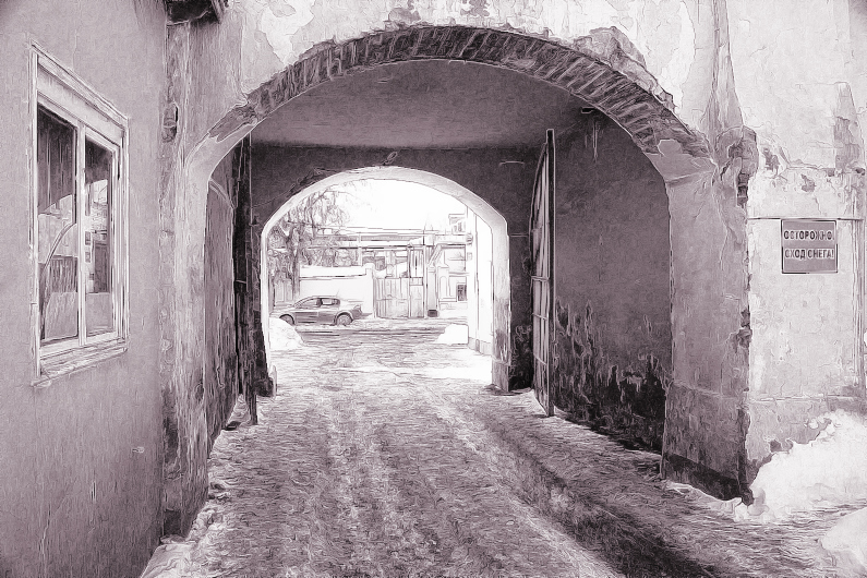 photo "***" tags: landscape, city, digital art, winter