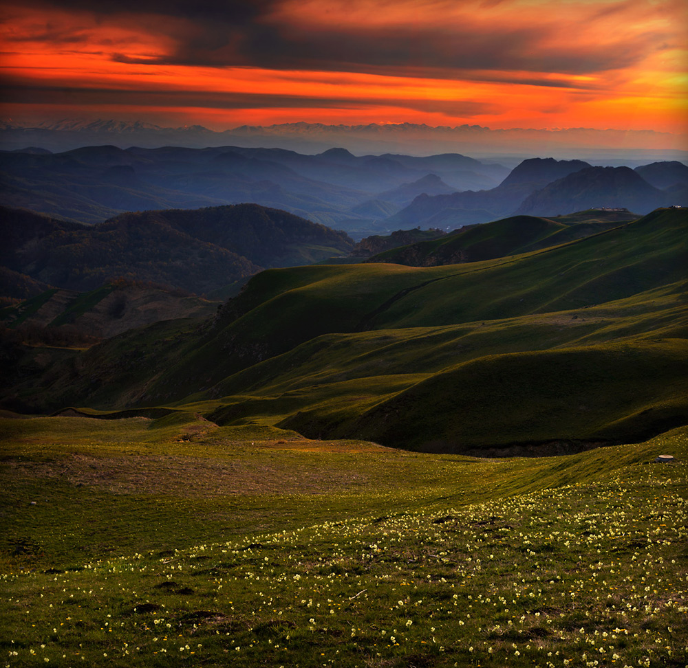 photo "Orange sunset over Gumbashi" tags: landscape, 