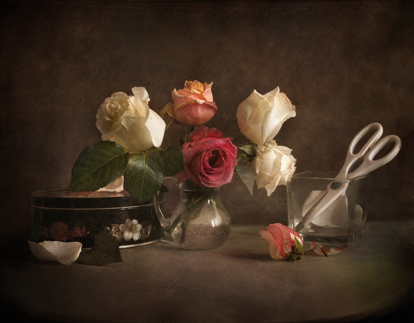 фото "С белыми ножницами" метки: натюрморт, розы