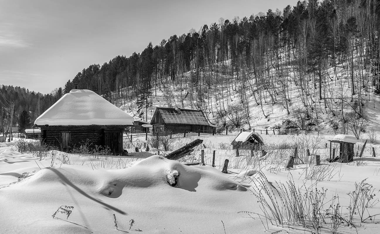 фото "В Саянах" метки: пейзаж, черно-белые, 