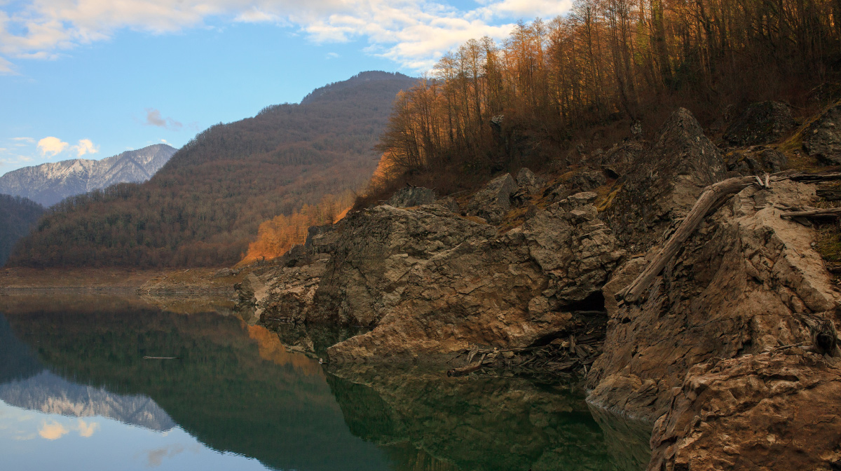 photo "***" tags: landscape, nature, lake, mountains, Абхазия, Кавказ