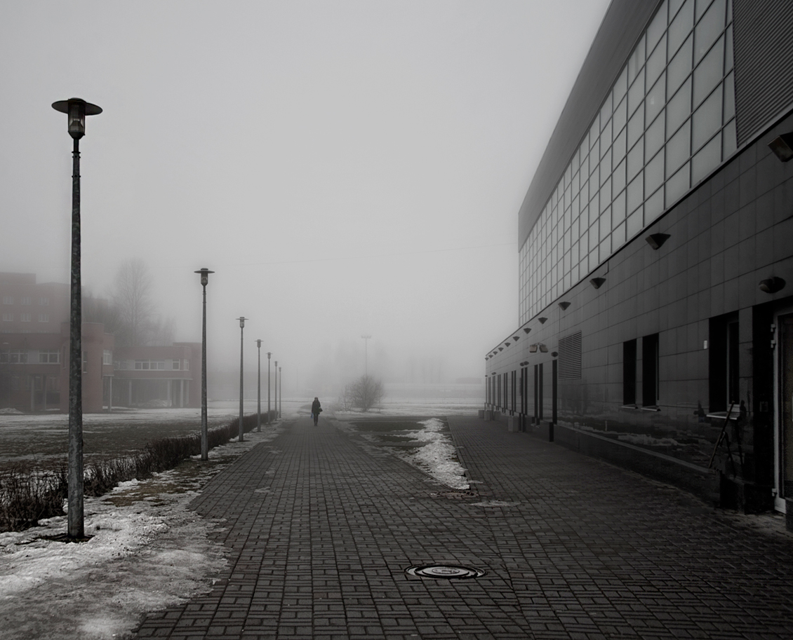 photo "Morning at the end of February" tags: city, fog, morning, Петербург, февраль
