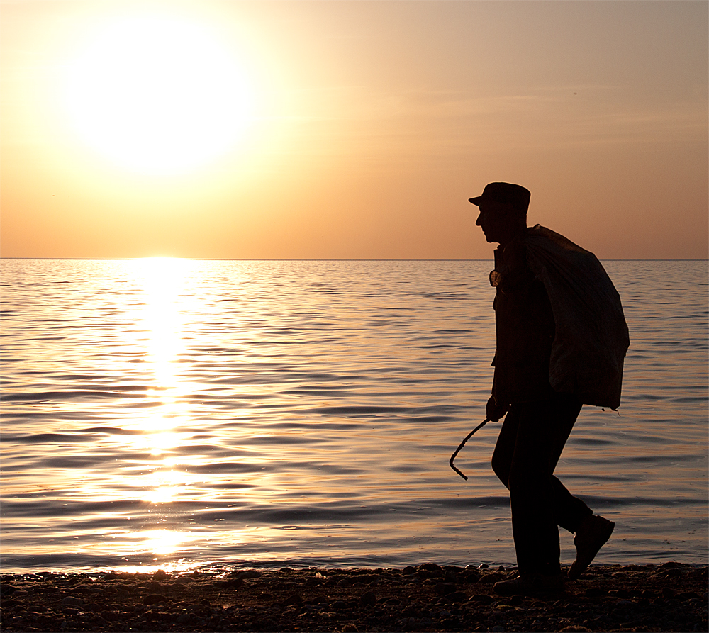 photo "Quiet" tags: landscape, genre, abstract, sea, sun, контур