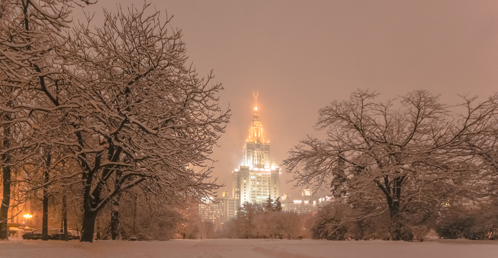 фото "Первый снегопад" метки: архитектура, город, МГУ, снегопад