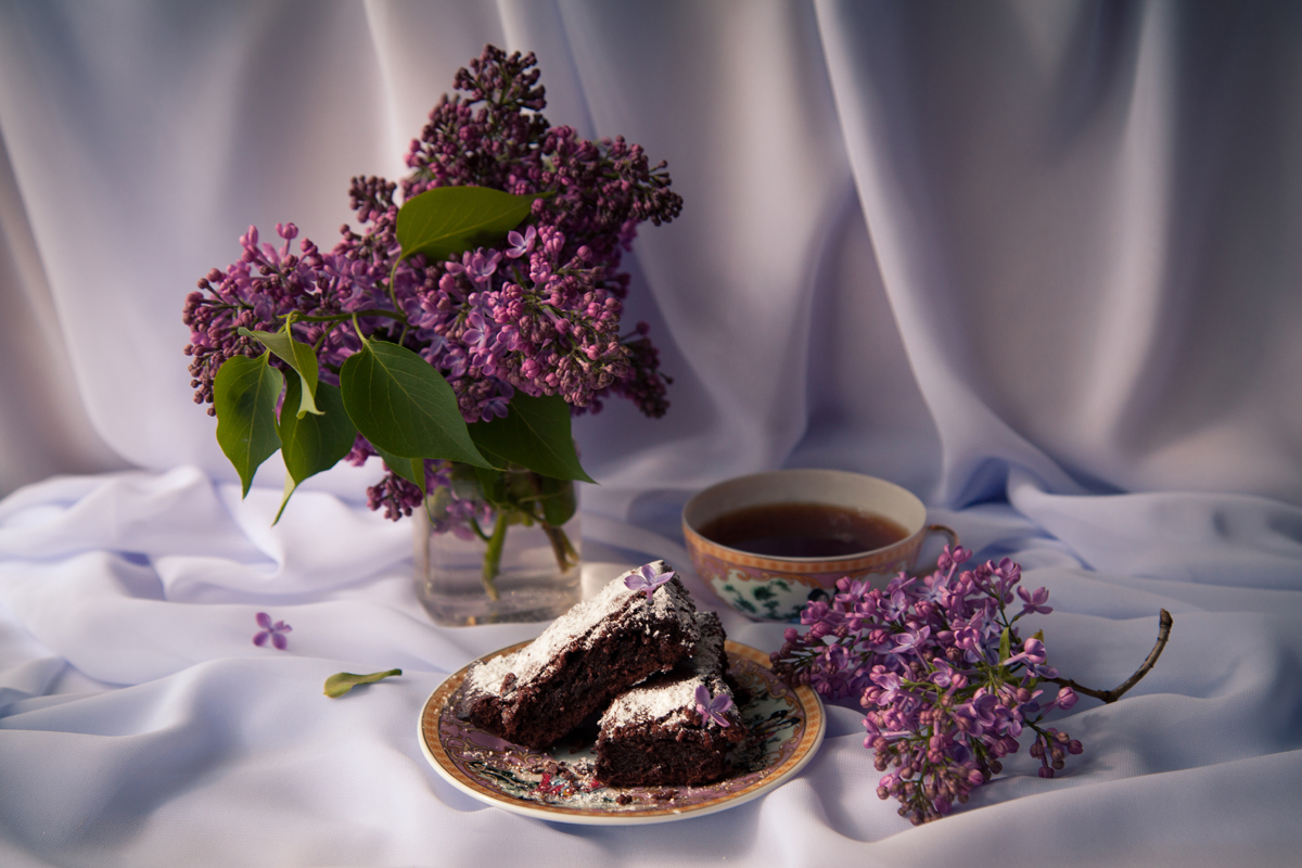 фото "Сиреневый брауни." метки: , Brown, Lilac, брауни, май, сирень, чай