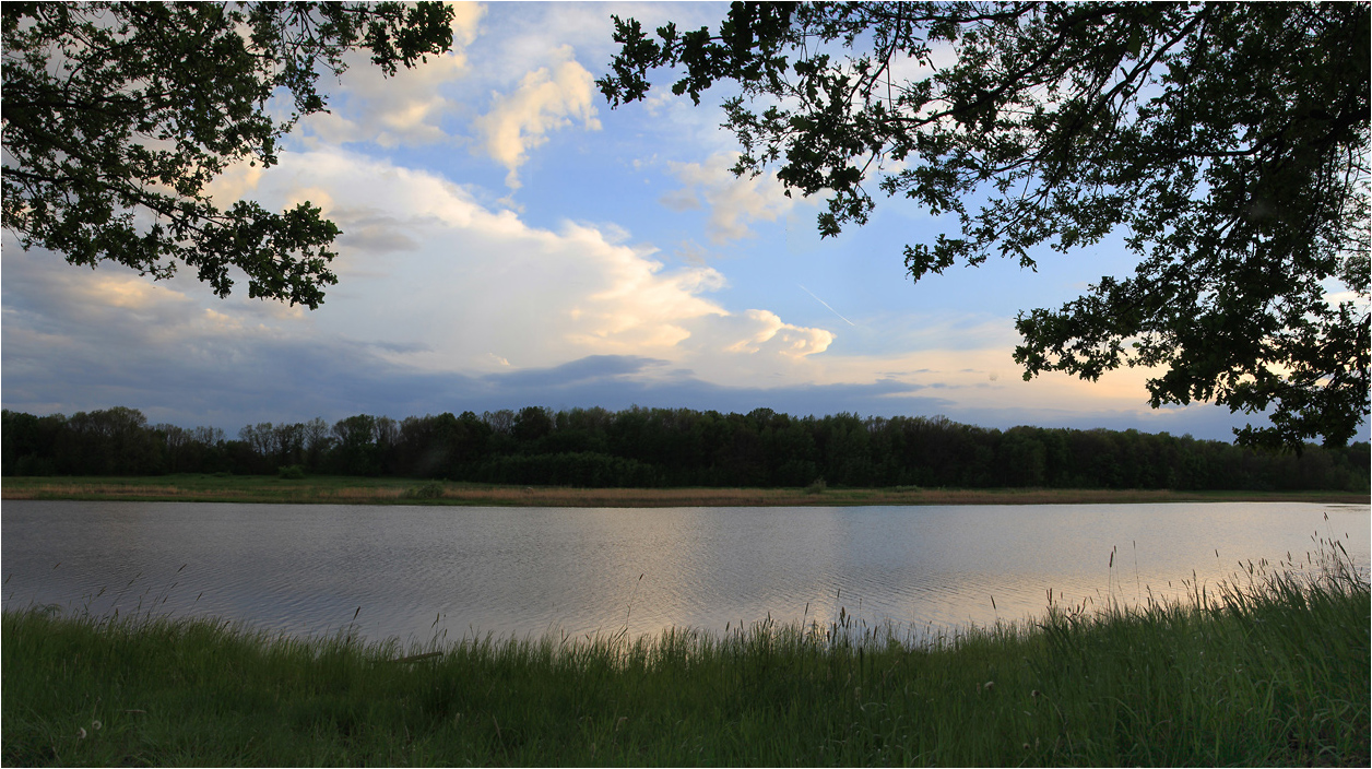photo "Lake in the meadows" tags: landscape, clouds, lake, summer, sunset
