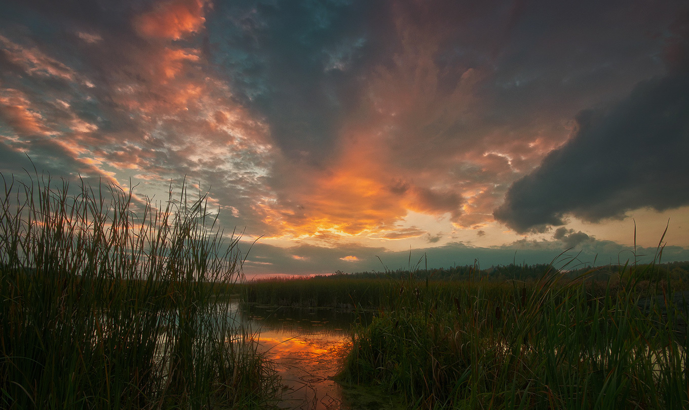 photo "***" tags: landscape, nature, clouds, evening, light, river, sky, summer, sunset