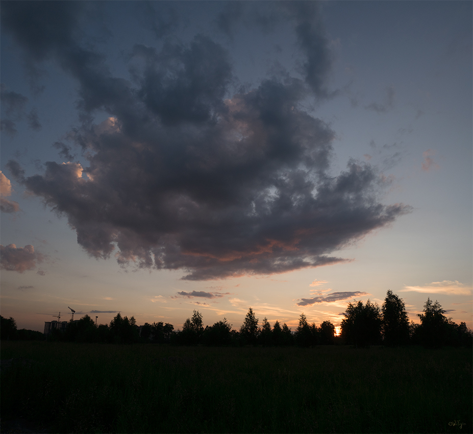 фото "Облако" метки: пейзаж, панорама, закат, лето, облака