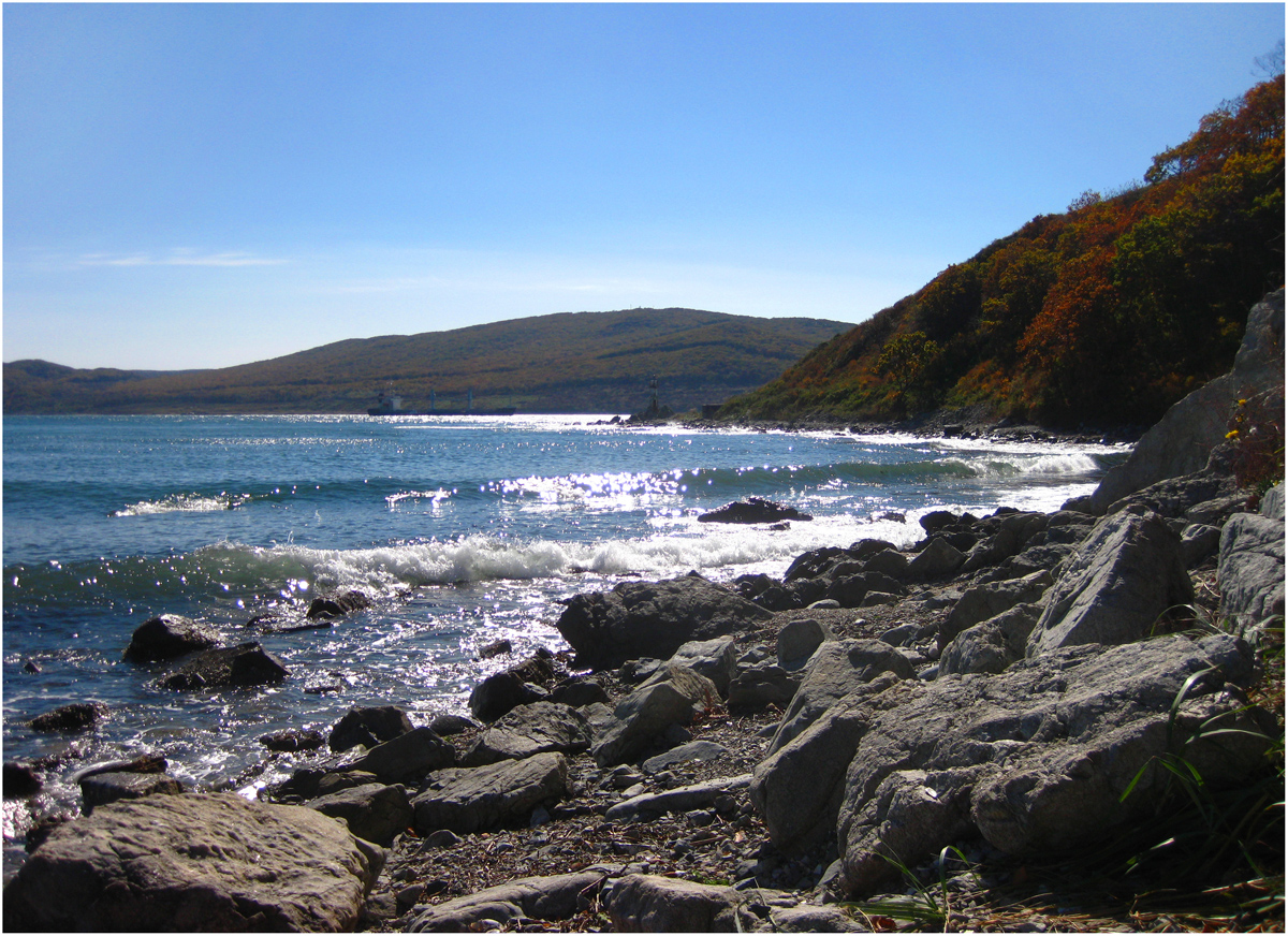 photo "Golden autumn." tags: landscape, travel, bay, sea, Приморье, золотая осень, сопки