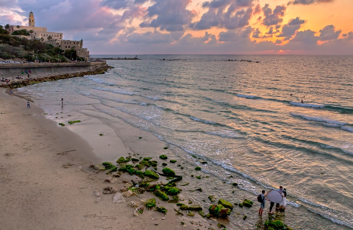 фото "***" метки: пейзаж, город, Израиль, Средиземное море, Яффо, закат