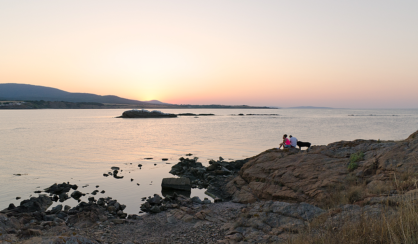 photo "***" tags: landscape, nature, rocks, sea, sunset