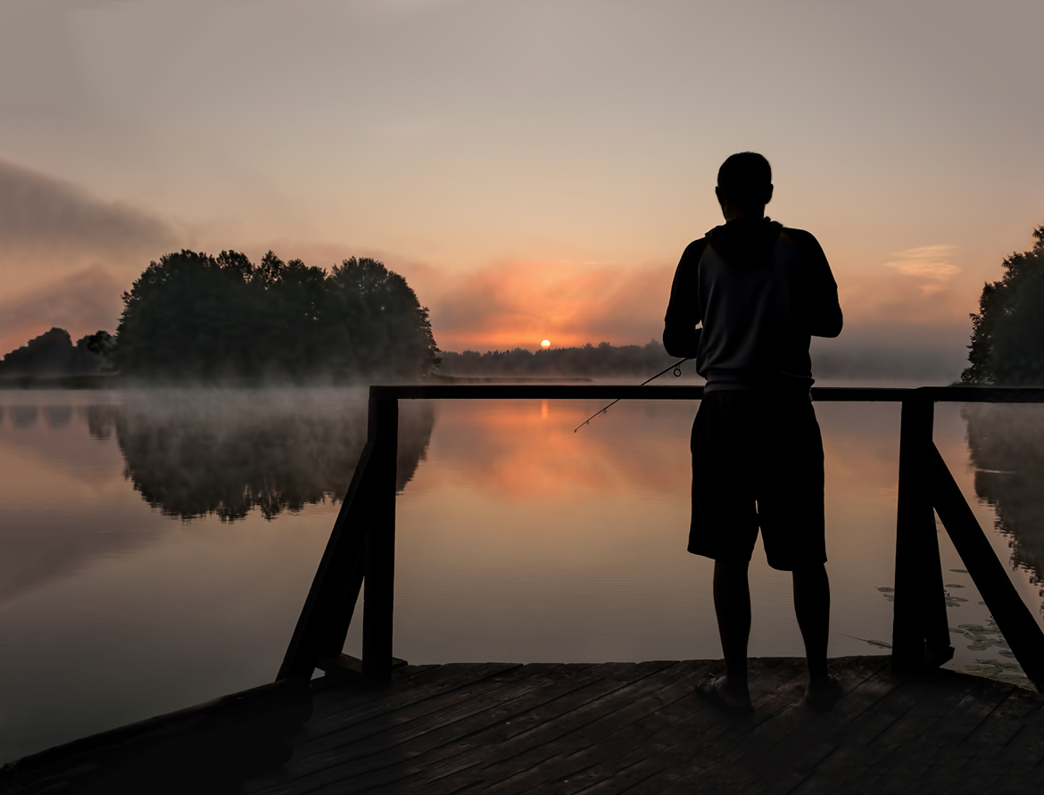 photo "Do not fly away, summer..." tags: landscape, genre, fog, sunrise, август