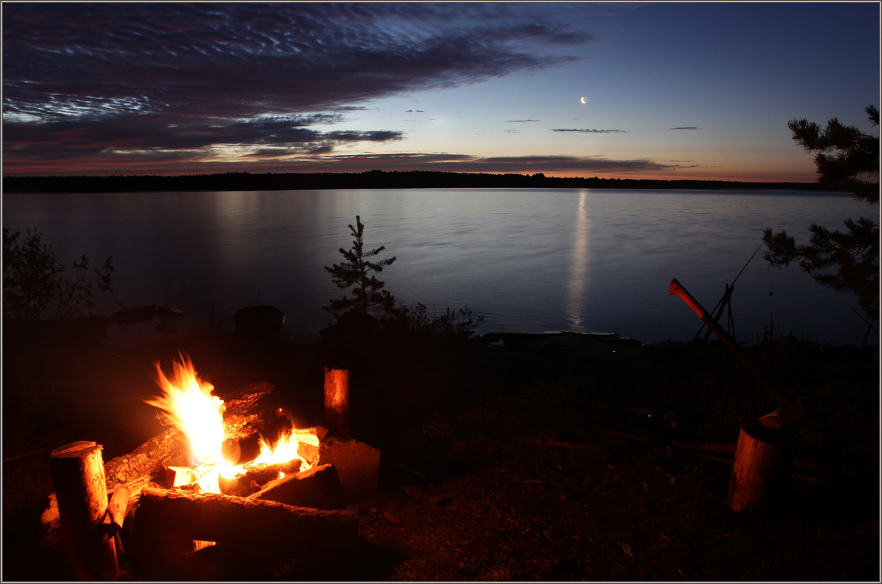 photo "lake Onega" tags: landscape, nature, travel, Moon, night, Онега