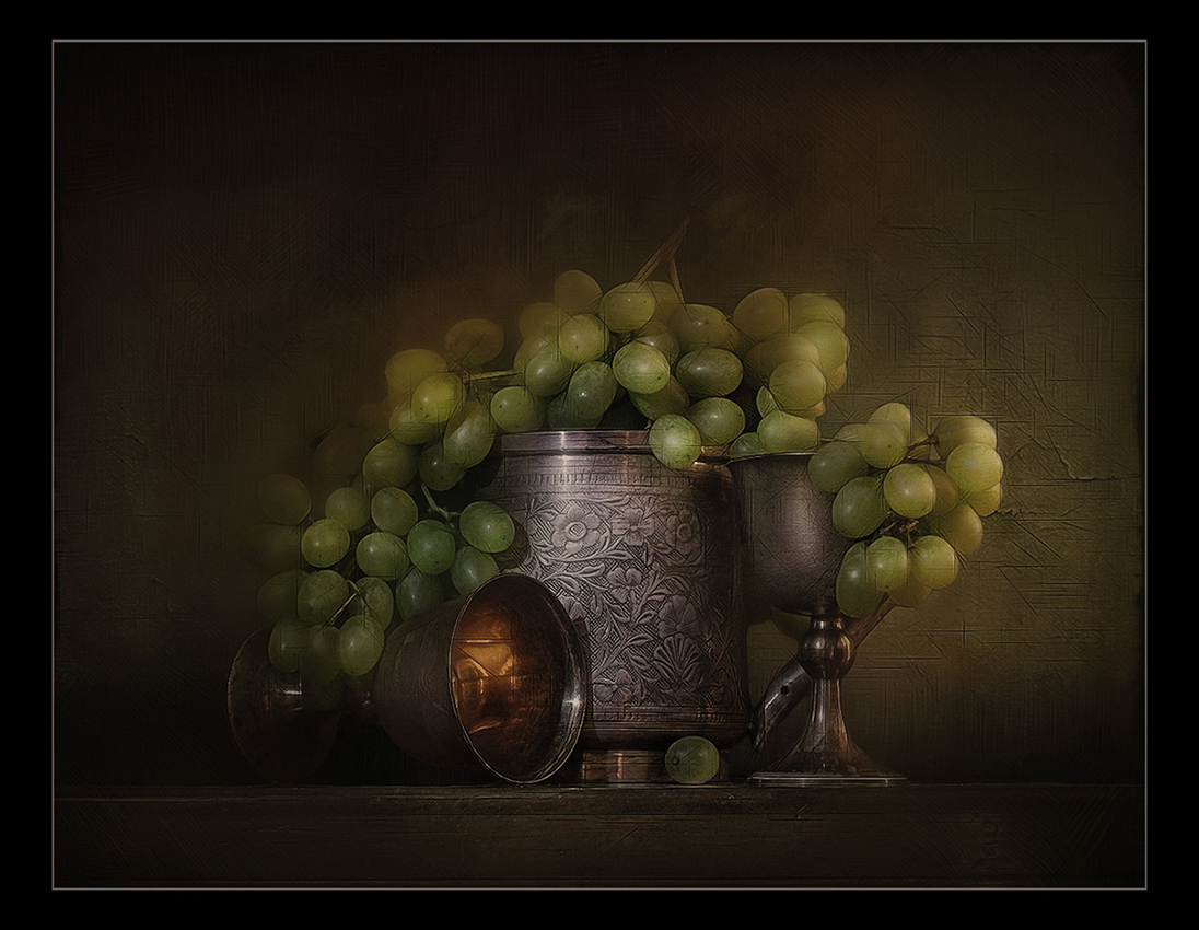 фото "2 бокала и виноград" метки: натюрморт, digital art, 
