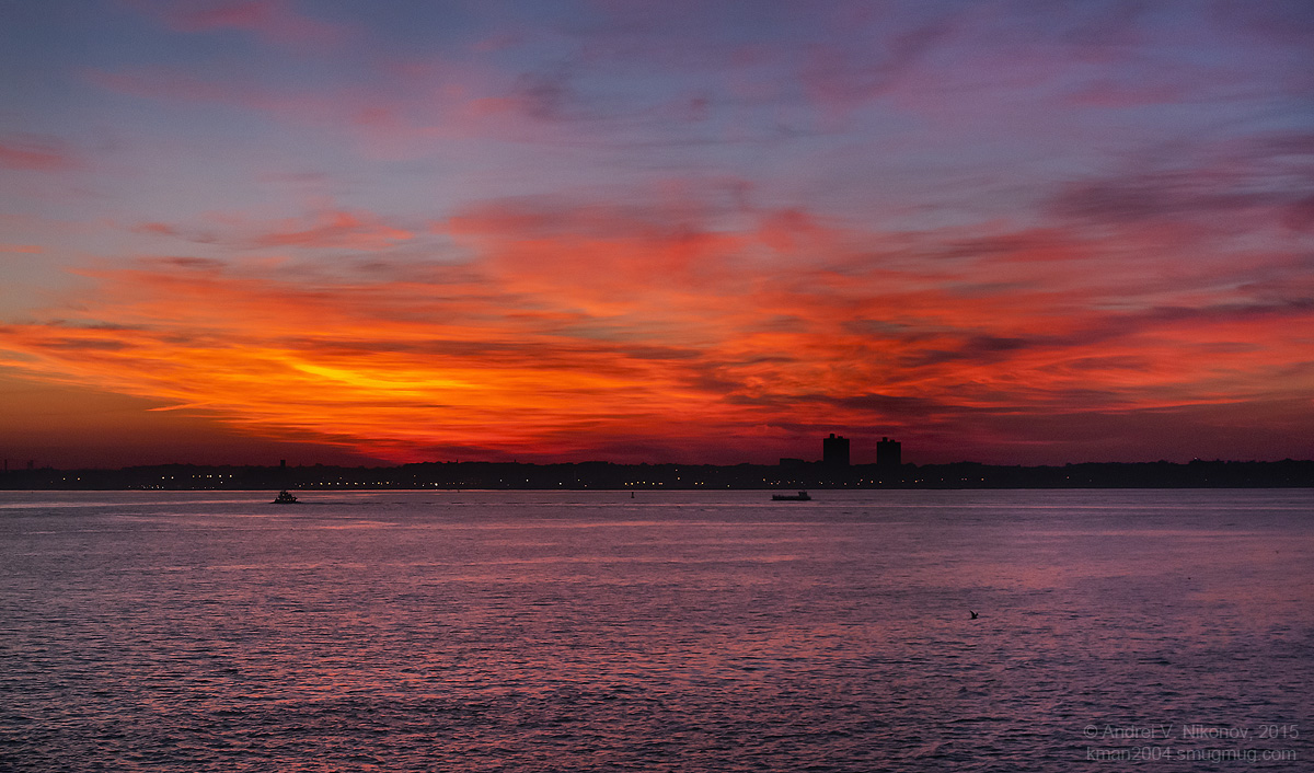 photo "Перед рассветом" tags: landscape, nature, New York City, sunset, water