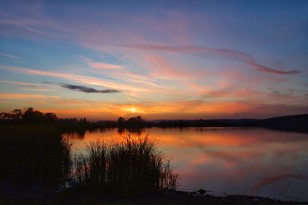 photo "***" tags: landscape, lake, sunset