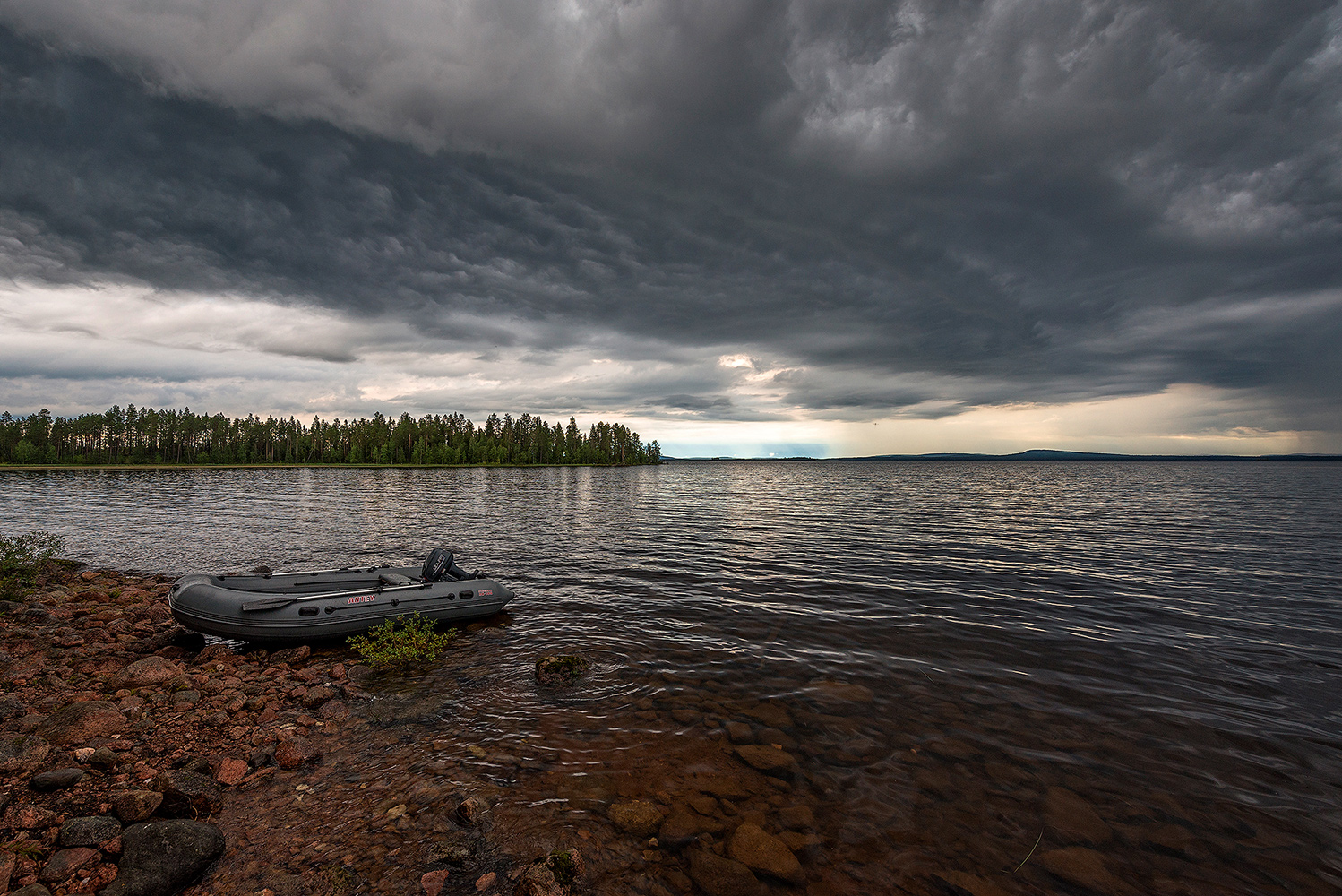 photo "***" tags: landscape, travel, nature, Karelia, clouds, forest, lake, summer, water