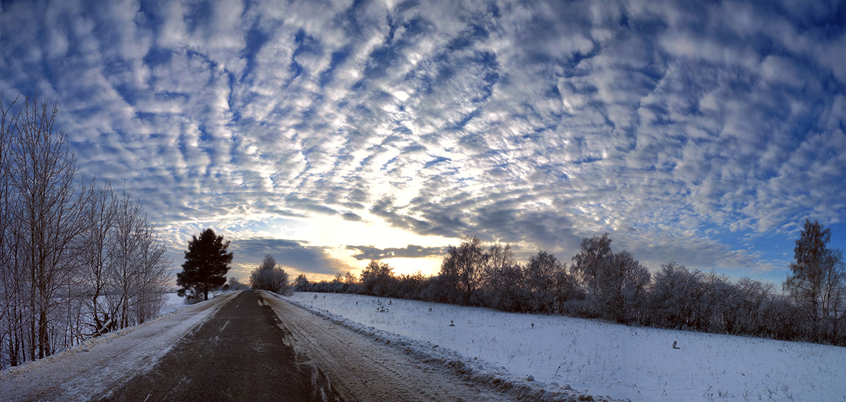 photo "***" tags: landscape, clouds, road, winter