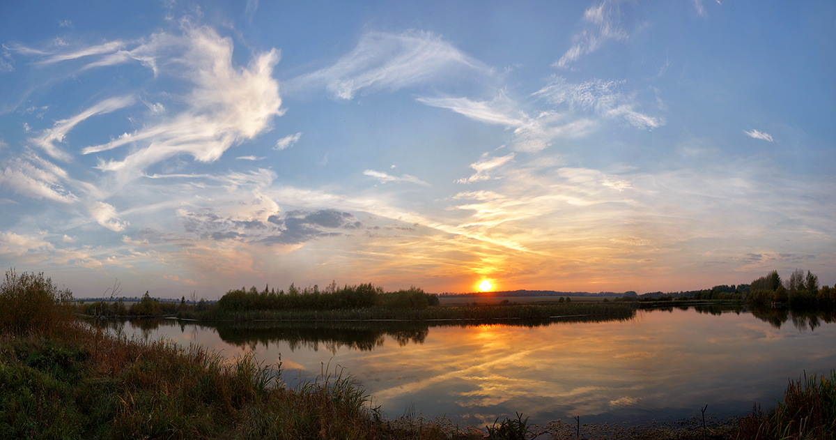 фото "Прощание с сентябрем" метки: пейзаж, закат, озеро, сентябрь