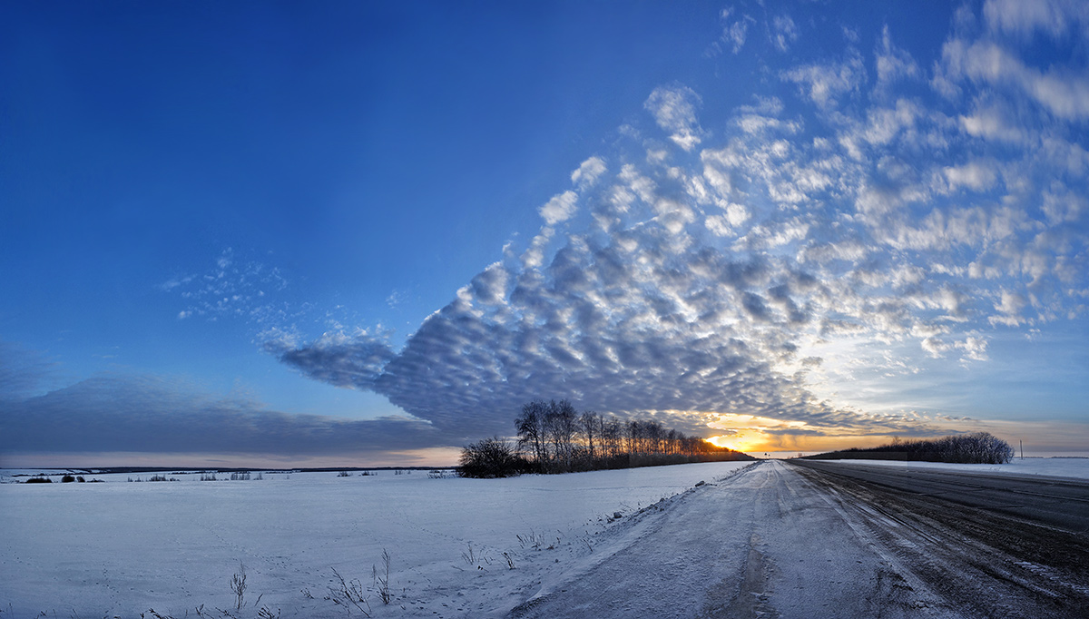 photo "***" tags: landscape, road, sunset, winter