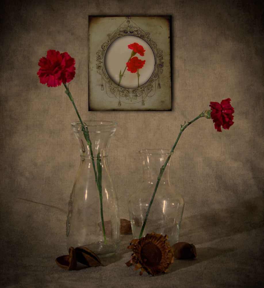 photo "***" tags: still life, ваза, гвоздика, картина