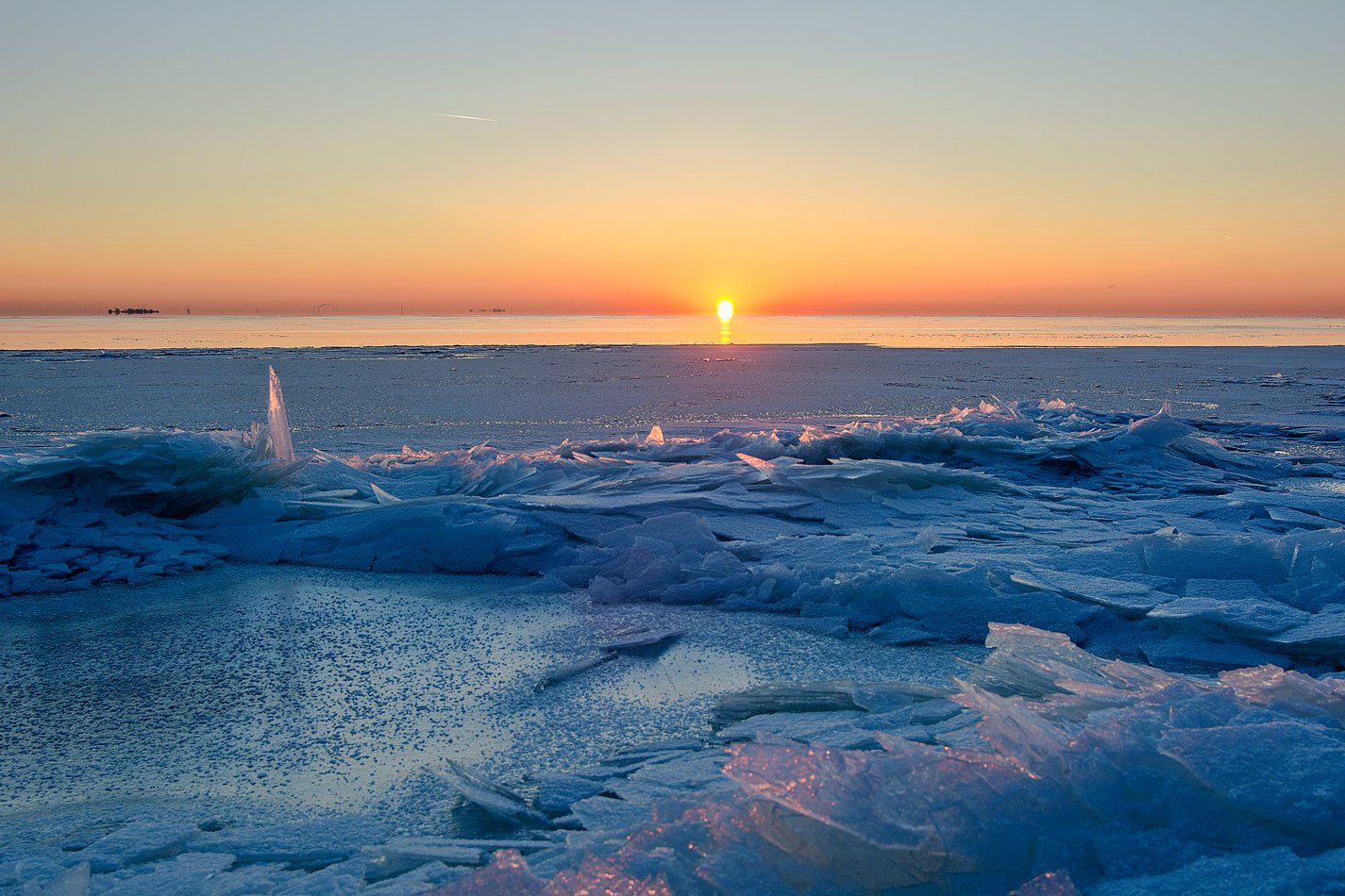 photo "***" tags: nature, Russia, evening, sun, sunset, water, winter, Финский залив, лед