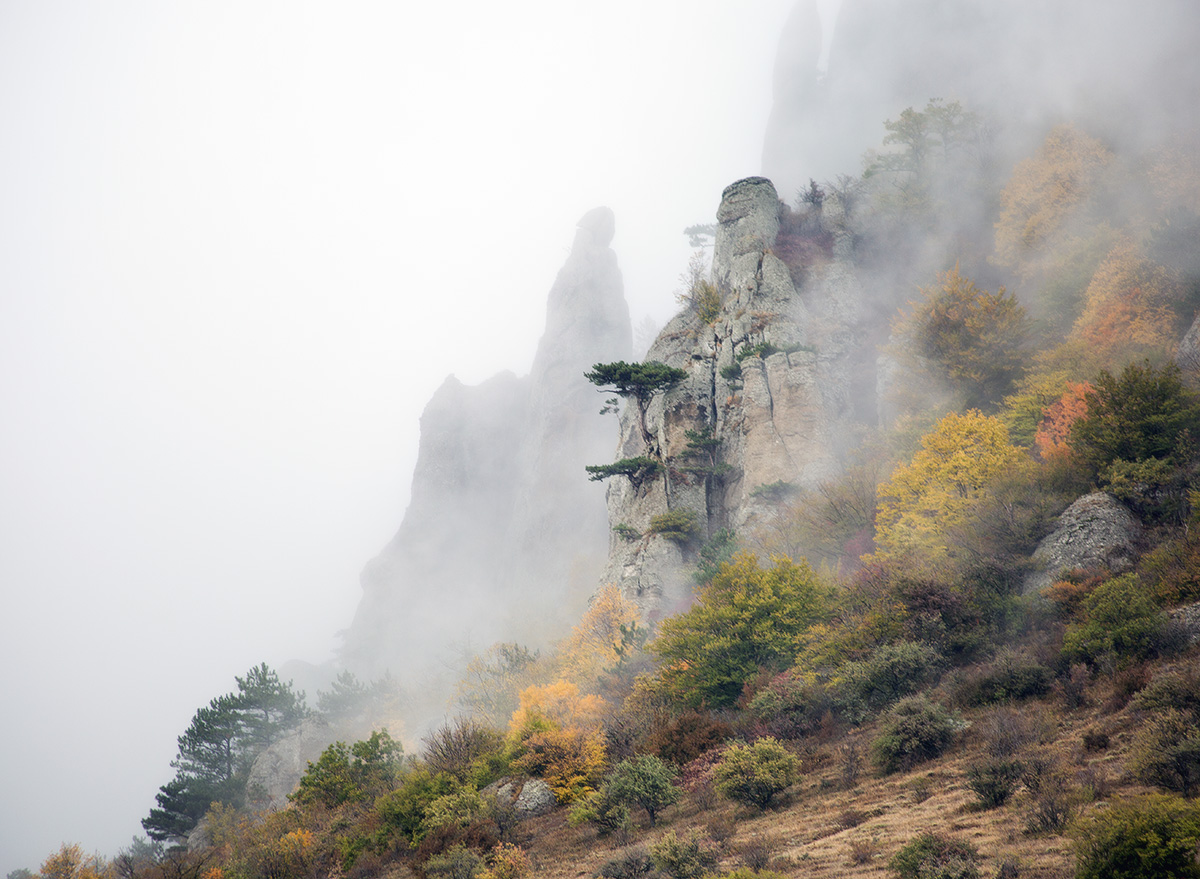 photo "***" tags: , Crimea, fog, mountains, демерджи