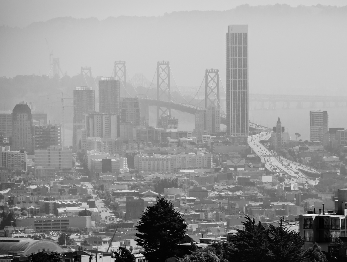 photo "Сан Франциско рано утром." tags: travel, architecture, black&white, San Francisco, Сан франциско